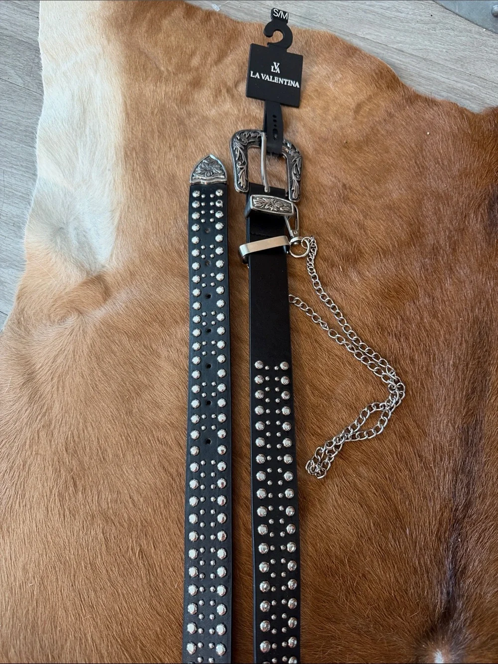 La Valentina Western Studded Chain Belt